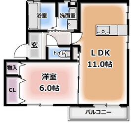 ラカーサ古川の物件間取画像